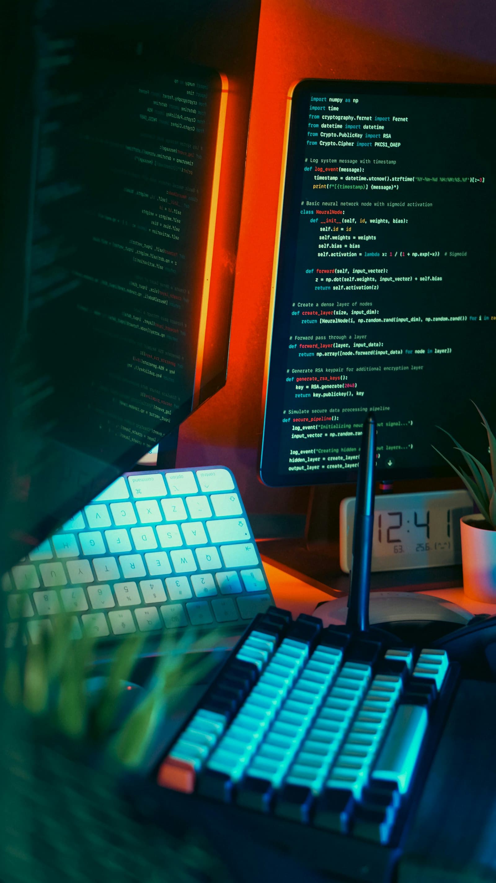 Engineering workspace running a production AI pipeline